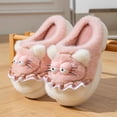 thumbnail image 2 of Pantoufles Roses pour Femmes Doublées en Molleton Semelle Épaisse Motif de Chat Mignon Intérieur Maison Chaussures Chaudes et Confortables pour Usage Quotidien et Détente Taille 36, 2 of 6