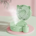 thumbnail image 2 of TopLLC Portable Misting Fan, Cute Cat Personal Design Spray Water Desk Fan with Colorful LED Lights, Rechargeable Foldable Air Conditioner Fan 3 Speed Quiet Strong Airflow Cooling Fan for Office Home, 2 of 9