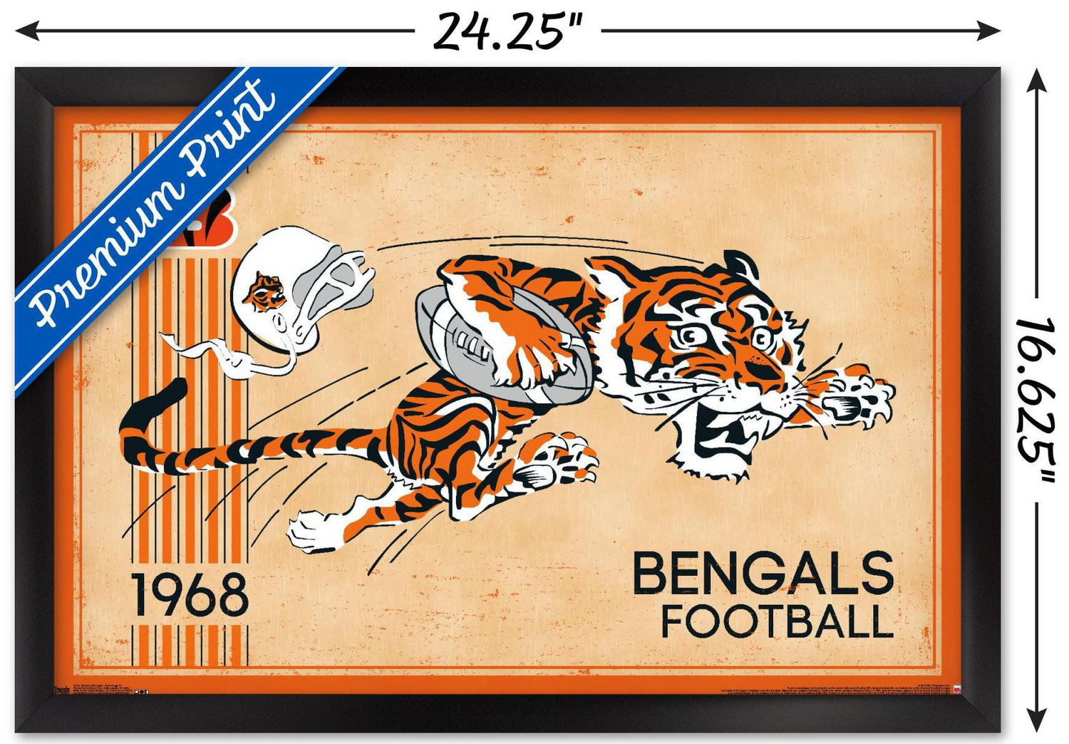 NFL Cincinnati Bengals - Retro Logo 14 Wall Poster
