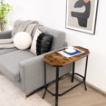 thumbnail image 2 of Costway Narrow End Side Sofa Table Stable Steel Frame for Living Room Bedroom Brown, 2 of 8
