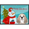 thumbnail image 1 of Carolines Treasures BB1836JMAT Snowman With Cocker Spaniel Indoor & Outdoor Mat- 24 x 36 in., 1 of 3