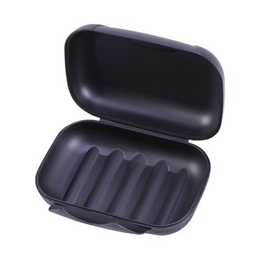 Boîte Porte-Savon Portable Creative Support de Savon Contenant de Voyage Étui à Savon Scellé Taille g (Noir)
