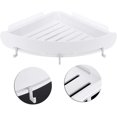 thumbnail image 3 of Jinsinto Corner Shower Caddy,shelf Organizer No-punching With Hook White, 3 of 5