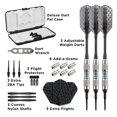 thumbnail image 5 of Viper Bobcat Nickel Plated Adjustable Soft Tip Darts w/ Green Rings, 16-19 Grams, 5 of 5