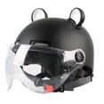 thumbnail image 4 of Open Face Helmet Cute Lightweight Half Face Helmet Accessory Black, 4 of 9