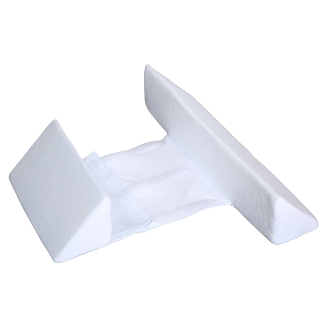 Baby Ensemble de Literie Respirant pour Bébé Pillow, Amovible et Lavable Comprenant un Oreiller en Coin Ajustable avec un design Incliné à 45° pour Nouveau-Nés. l'Oreiller Blanc Comprend un Velcro Caché pour une Largeur Réglable, une Housse Amovible et Lavable avec une Fermeture Éclair Cachée, et des Positionneurs de Sommeil Anti-Roulement. Fabriqué en Éponge, Il Mesure Environ 16,92 x 3,93 Pouces et Est Conçu pour Maintenir une position Fixe Confortable pour les Bébés.