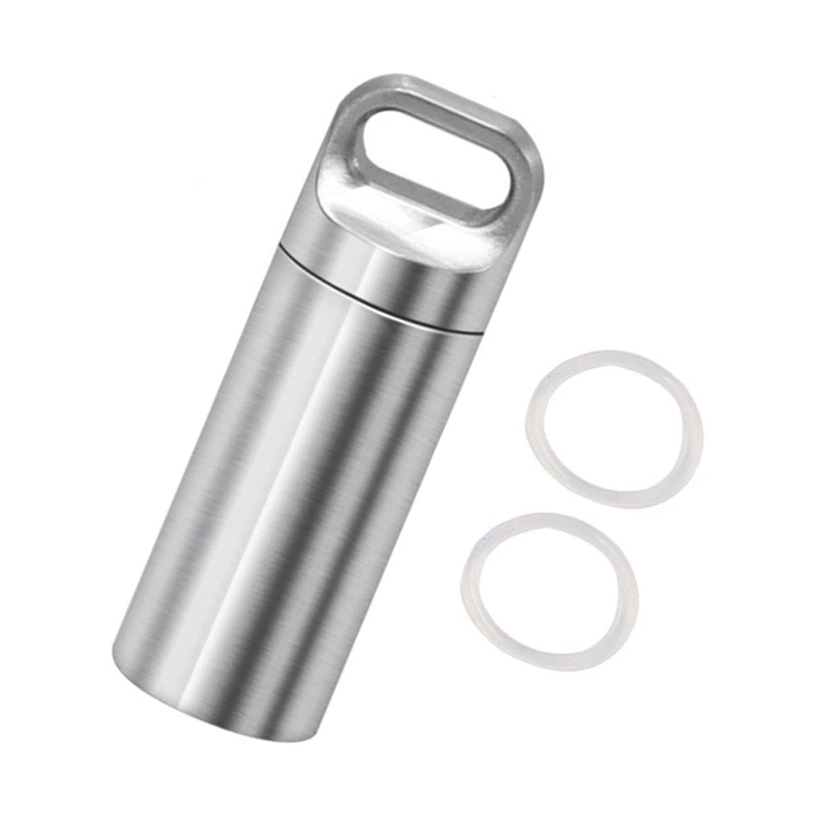 Pill Holders Metal Pill Container Durable Portable Mini Small Pill Box Organizer Survival Pill Bottle Box for Outdoor Camping M