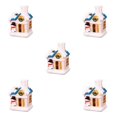 thumbnail image 1 of mmirethe Resin Christmas Scene Snow House LED Desktop Set Village Decoration House Snowman 5Set, 1 of 1