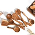 thumbnail image 3 of Non-Stick Teakwood Wooden Spatula Spoon Household Kitchen Utensils Kitchenware, 3 of 9
