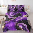 thumbnail image 1 of YST Purple Marble 7-Piece Abstract Aesthetic Bedding Set, Queen Size Comforter Set, Stone Pattern, 1 of 4