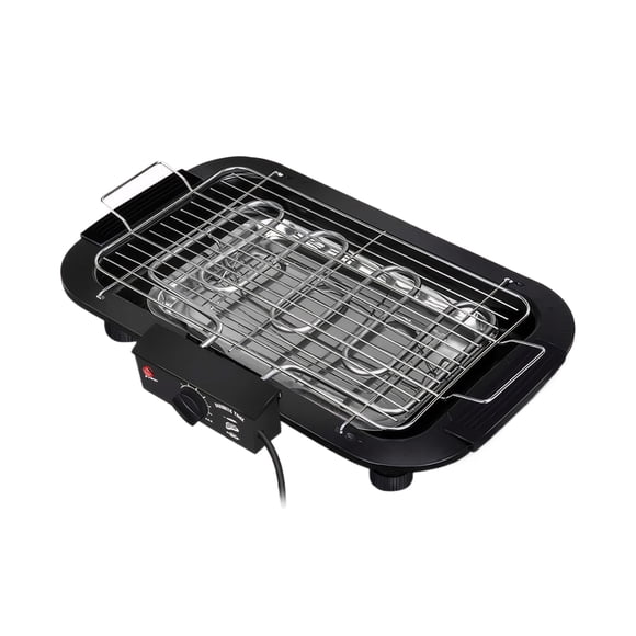 Barbecue Électrique Polyvalent Facile à Nettoyer Intérieur et Extérieur Durable et Fiable Sans Fumée Noir US
