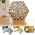 thumbnail image 3 of ziyahi Plastic Hexagonal Square Gift Box Wedding Favor Case Exquisite Appearance Large Capacity Smooth Lovely Candy Boxes for Chocolate Gold Hexagon, 3 of 7