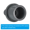 thumbnail image 5 of Unique Bargains UPVC Reducer Pipe Fitting 32mm OD 16mm Barbed, 3 Pack Straight Coupling Adapter Connector, Grey, 5 of 5
