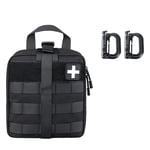 Transemion Cloth Wide Application First Aid Kits Bag Lightweight And Portable Foldable black 1Set