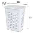 thumbnail image 3 of Sterilite Rectangular LiftTop Plastic Clothes Laundry Hamper Bin w/ Lid (4 Pack), 3 of 3