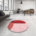 thumbnail image 4 of Ahgly Company Tapis d'Intérieur Lavable à la Machine, Carré, Transitionnel, Pastel Rose, Tapis de Zone, 8 Pieds Carré, 4 of 7