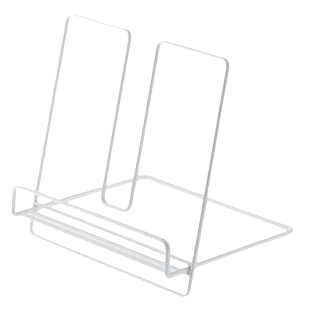 jifeng Support de Livre de Recettes en Fonte Polyvalent et Universel Support de Tablette en Métal Blanc