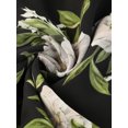 thumbnail image 5 of INSPIRE CHIC Robe en Mousseline Florale pour Femme à Manches Mi-Longues, Taille à Nouer, Boutonnée, Évasée, Noir m, 5 of 5