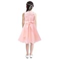 thumbnail image 2 of YONGHS Robe en Dentelle Fleurie en Chiffon pour Grandes Filles Robe de Banquet Formelle Porm Concours Mariage Fête Robe de Bal Rose Perle 10, 2 of 7
