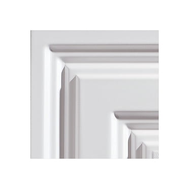 Genesis Icon Relief White Ceiling Tile Sample 12" x 12" Waterproof Fire-Rated PVC