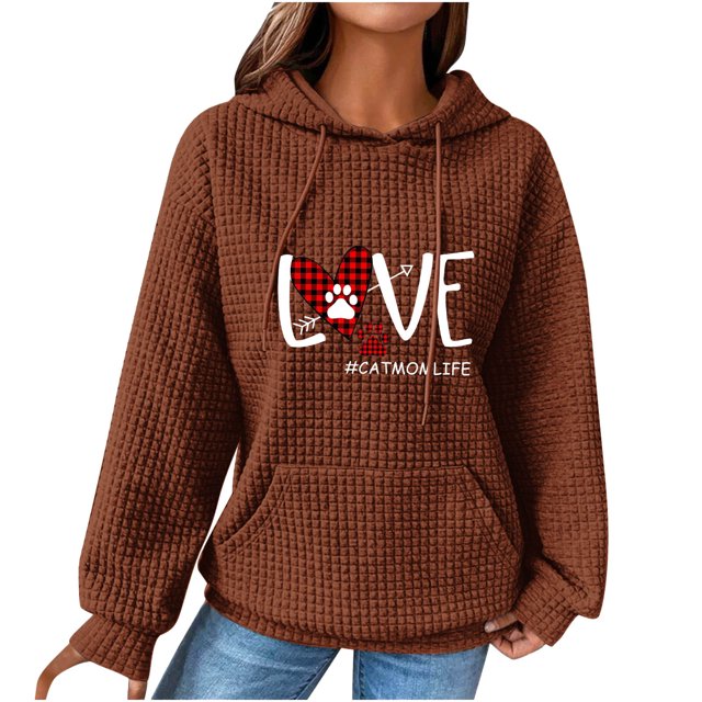 Birdeem Women Print Round-Neck Long Sleeve Loosen Single Sweatshirt Tops Pullover Blouse