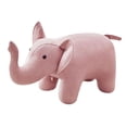 thumbnail image 2 of Sofa Tea Stool Portable Foot Rest with Wooden Legs for Decor Bedroom Outdoor Pink elephant, 2 of 8
