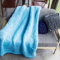thumbnail image 1 of Thick Crochet Chunky Cable Knit Blanket Beautiful Handmade Cover Yarn Wool Bulky Bed Spread Throw For Home Decor, 1 of 7