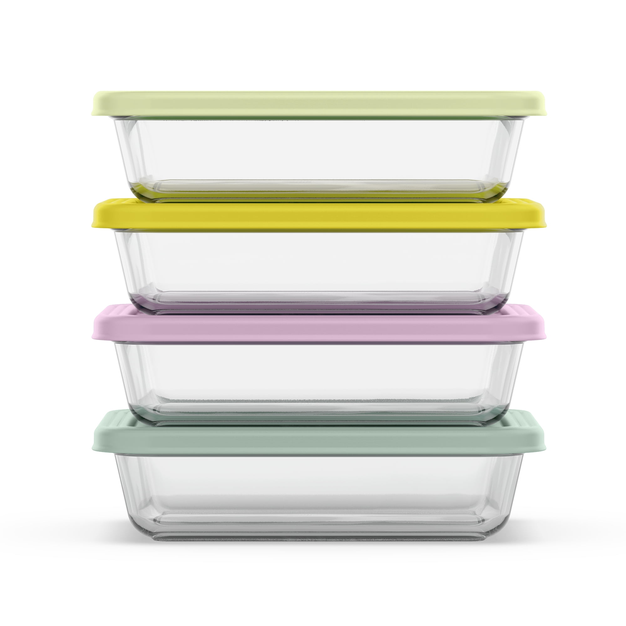 Ello Everyday 4.5 Tasses Ensemble de Préparation de Repas en Verre de 8 Pièces