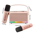 thumbnail image 3 of Portable Outdoor Karaoke Speaker Mini Wireless Microphone Home Sing Microphone Integrated Machine Bluetooth Speaker With Two Microphones, 3 of 6