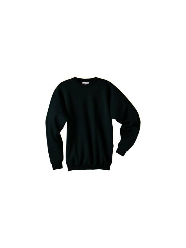 Hanes Molleton de Coton Ultime 10 oz, Col Rond, Noir, P