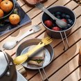 thumbnail image 4 of ziyahi Acier Inoxydable Multifonctions Spork Bouteille Ouvre-Bouteille Table Intégrée Camping en Plein Air Argent Or 1Set, 4 of 6