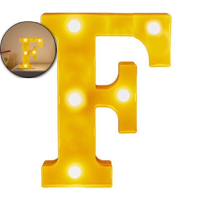 Dvruxg Light Up Letters, Led Letter Lights 26 Alphabet, Decorative Lighted Letter, Battery Powered Led Marquee Letters for Party, Bar, Night Light, Home Decor