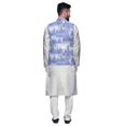thumbnail image 3 of Atasi Solid Kurta Pajama & Printed Nehru Jacket Set For Mens Party Wear, 3 of 3
