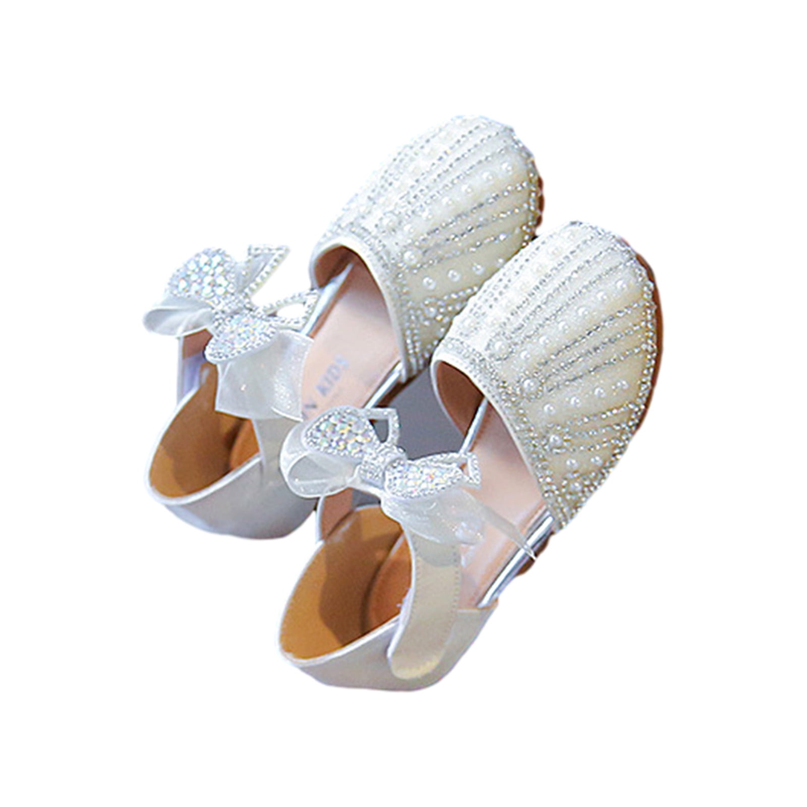 Sandals for Girls 2-12 Years Girls Princess Shoes Soft Bottom Rhinestone Student Shoes Children Little Girl Middle Grade Sandals