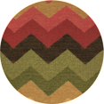 thumbnail image 1 of Ahgly Company Machine Washable Indoor Round Transitional Tomato Red Area Rugs, 5' Round, 1 of 7