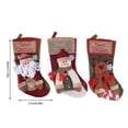 thumbnail image 4 of Cute Christmas Stocking Lints Portable Hanging Portable Hanging Christmas Stocking Xmas Themed Replacement Decorative Washable Stylish Kids Gift Storage Bag Snowman, 4 of 8