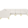 thumbnail image 1 of Meridian Furniture Alina Cream Velvet Modular Sectional, 1 of 20