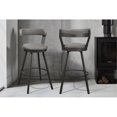 thumbnail image 2 of Lexicon Appert Metal Swivel Pub Height Chair in Mottled Silver/Gray (Set of 2), 2 of 8