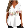 thumbnail image 2 of DPTALR T-shirt/chemise à Manches Courtes à Col en V pour Femmes, 2 of 5