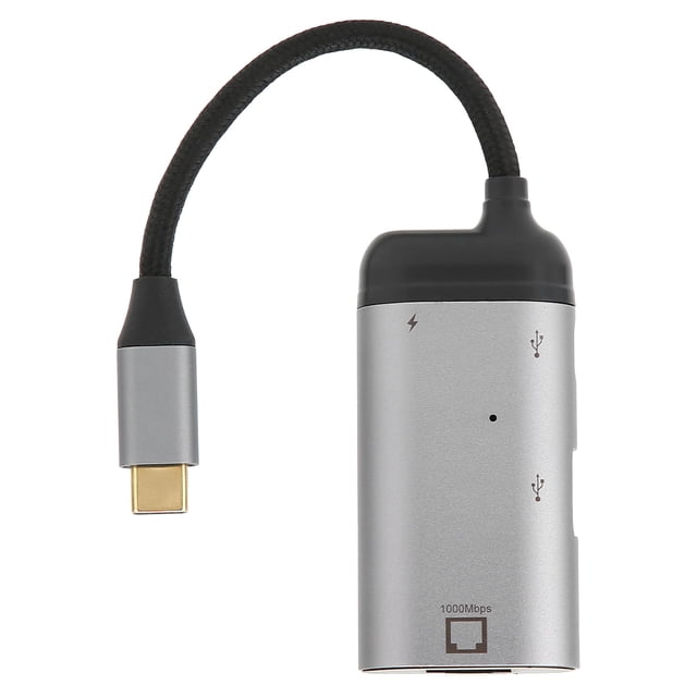 YLSHRF Adaptateur Ethernet pour Ordinateur Portable, Adaptateur Ethernet 3 en 1 10/100/1000 Mbps PD Charge Rapide USB vers RJ45 pour //OS X/iOS, Adaptateur USB vers Ethernet