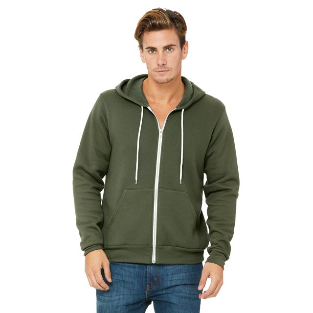 Bella + Canvas Sweat à Capuche Zippé en Polaire Éponge Unisexe
