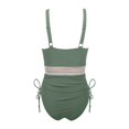 thumbnail image 5 of FhsagQ Ensembles de Maillots de Bain pour Femmes Bleu TP Maillot de Bain pour Femmes Maillots de Bain Col en V Bretelles à Cordon de Serrage Ajustables Maillots de Natation Ensembles de Maillots de Bain pour Femmes Ouvert à l'Entrejambe 3TG Ensembles de Maillots de Bain pour Femmes Robe Vert TG, 5 of 5