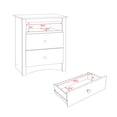 thumbnail image 3 of Prepac Sonoma Black Tall 2-Drawer Nightstand with Open Shelf, 3 of 5