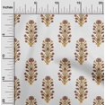 thumbnail image 1 of oneOone Silk Tabby Fabric Leaves & Floral Block Print Sewing Fabric BTY 42 Inch Wide, 1 of 4