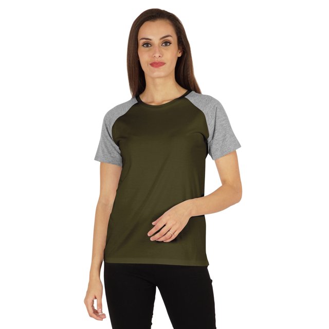 Inkmeso Womens Raglan Short Sleeve T-Shirt Regular Fit Casual Solid Basic Tee T-Shirts