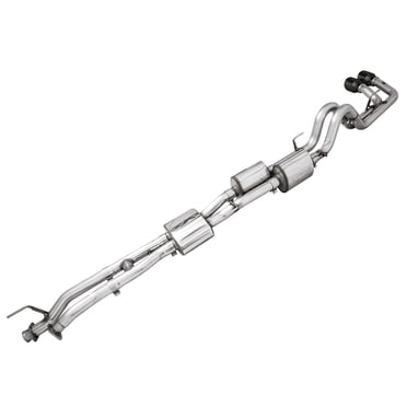 Kit de Système d'Échappement Toyota Tacoma AWE Tuning 2016-2023 3015-33826 0FG Cat-Back; Acier Inoxydable; avec Silencieux; Double Échappement avec Double Sortie; Sortie Latérale; Embouts Doubles Noir Diamant 4,5 Pouces