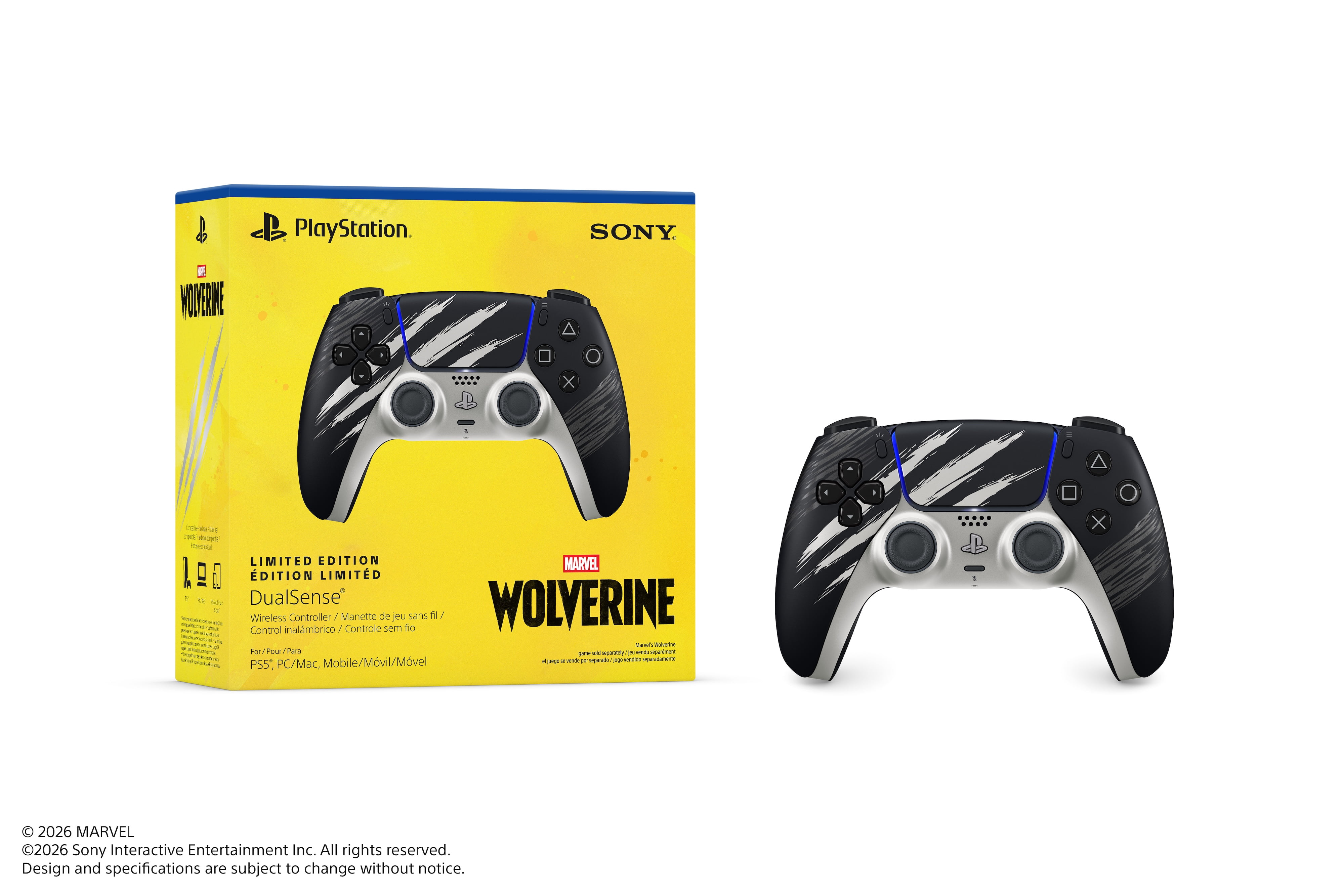 DualSense® Wireless Controller – Marvel’s Wolverine Adamantium Limited Edition
