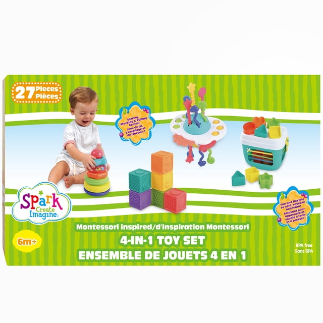 Spark Create Imagine Montessori Inspired 4-in-1 Toy Set