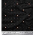thumbnail image 1 of Soimoi Poly Georgette Fabric Artistic Flower & Dots Print Sewing Fabric Yard 52 Inch Wide, 1 of 3
