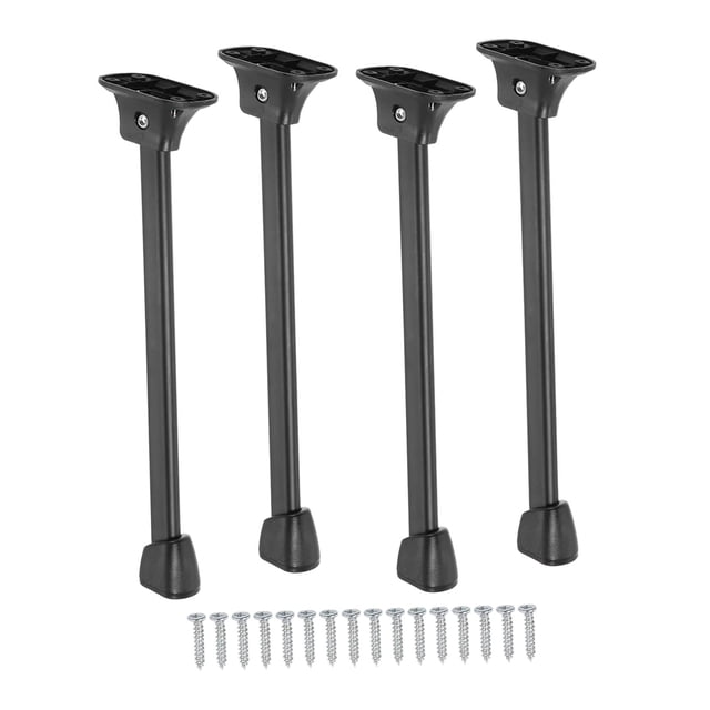 Tnarru 4Pcs Folding Table Legs Black Carbon Steel Multipurpose Bed Laptop Desk Feet 40cm